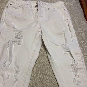 Mudd ripped white jeans